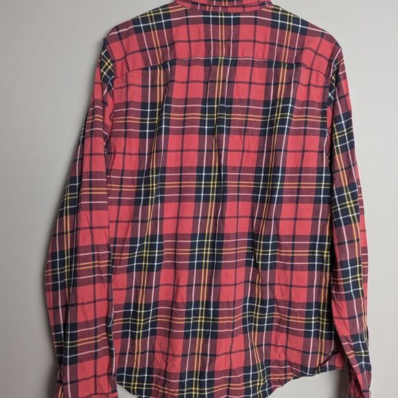 Men’s Abercrombie & Fitch Plaid Shirt Slim Fit Red Black Yellow XL - Picture 6 of 7